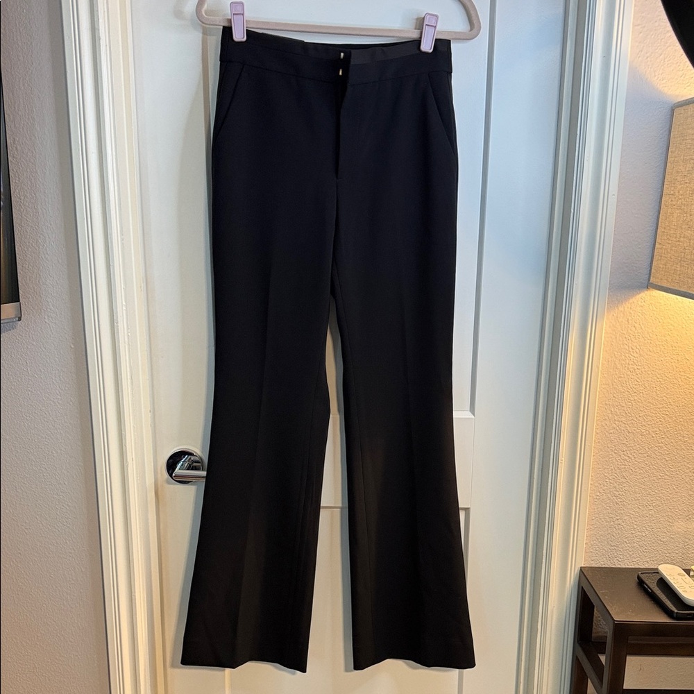 Banana Republic Elegant Black Tuxedo Flare Trousers